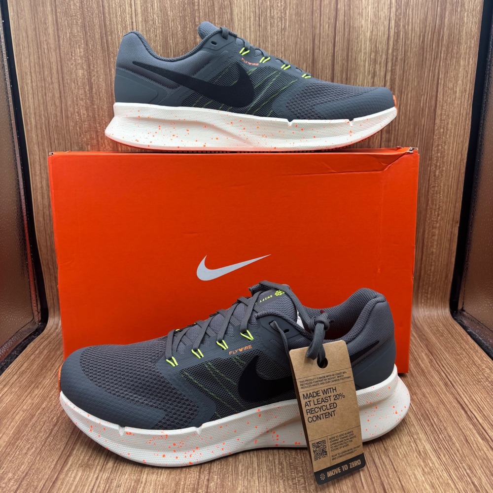 Nike Run Swift 3 Running Shoes Mens‎ 13 Grey Orange HV5226-068 Flywire Mesh NEW